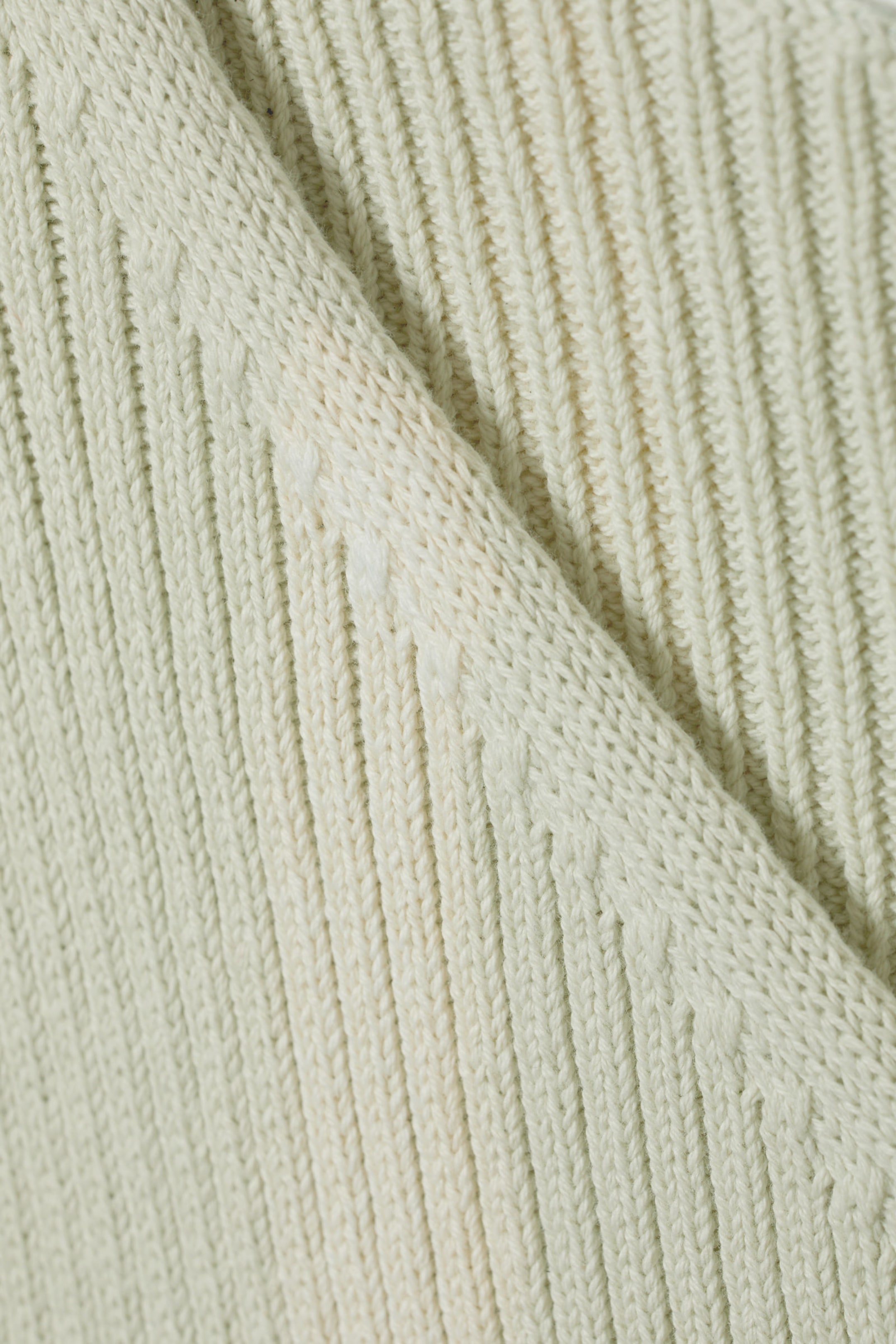 Streaky Light Green - Fitted Knitted Zip Top - 2
