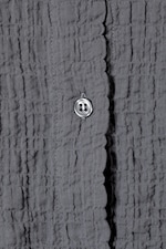 Dark Grey - Regular Crinkle Shirt - 1