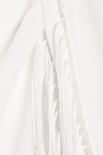 Vit - Midjescarf med fransar - 2