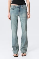 Perseus Blue - Medium Blue - Tension Mid Rise Slim Bootcut Leg Jeans - 2