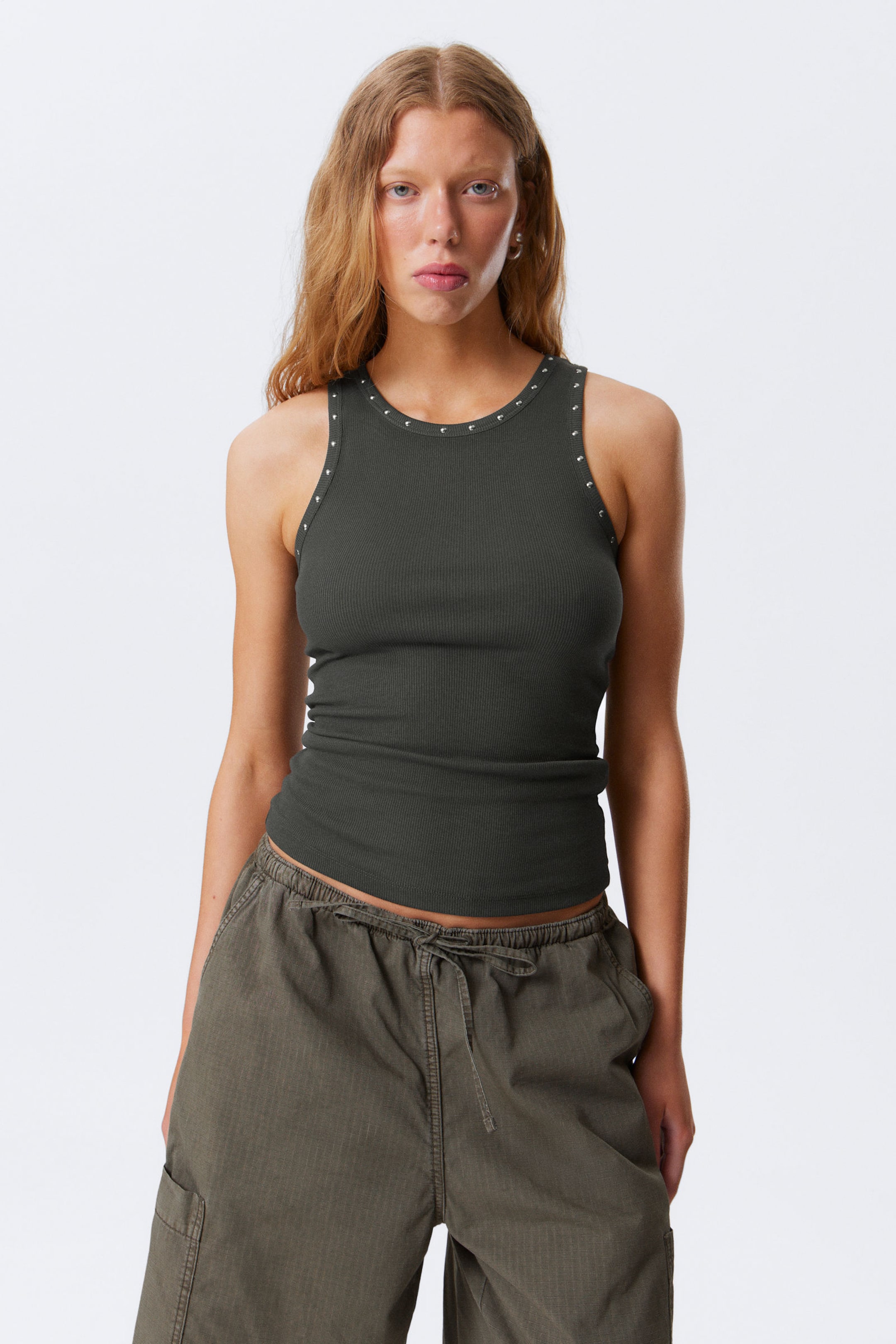 #383938 - Stud Detailed Tank Top - 1