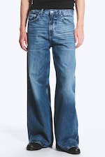 Sailor Blue - Medium Blue - Solar Loose Wide Leg Unisex Jeans - 3