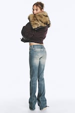 Dalton Blue - Mittelblau - BOOTY BEI LOW WAIST SKINNY BOOTCUT JEANS - 4