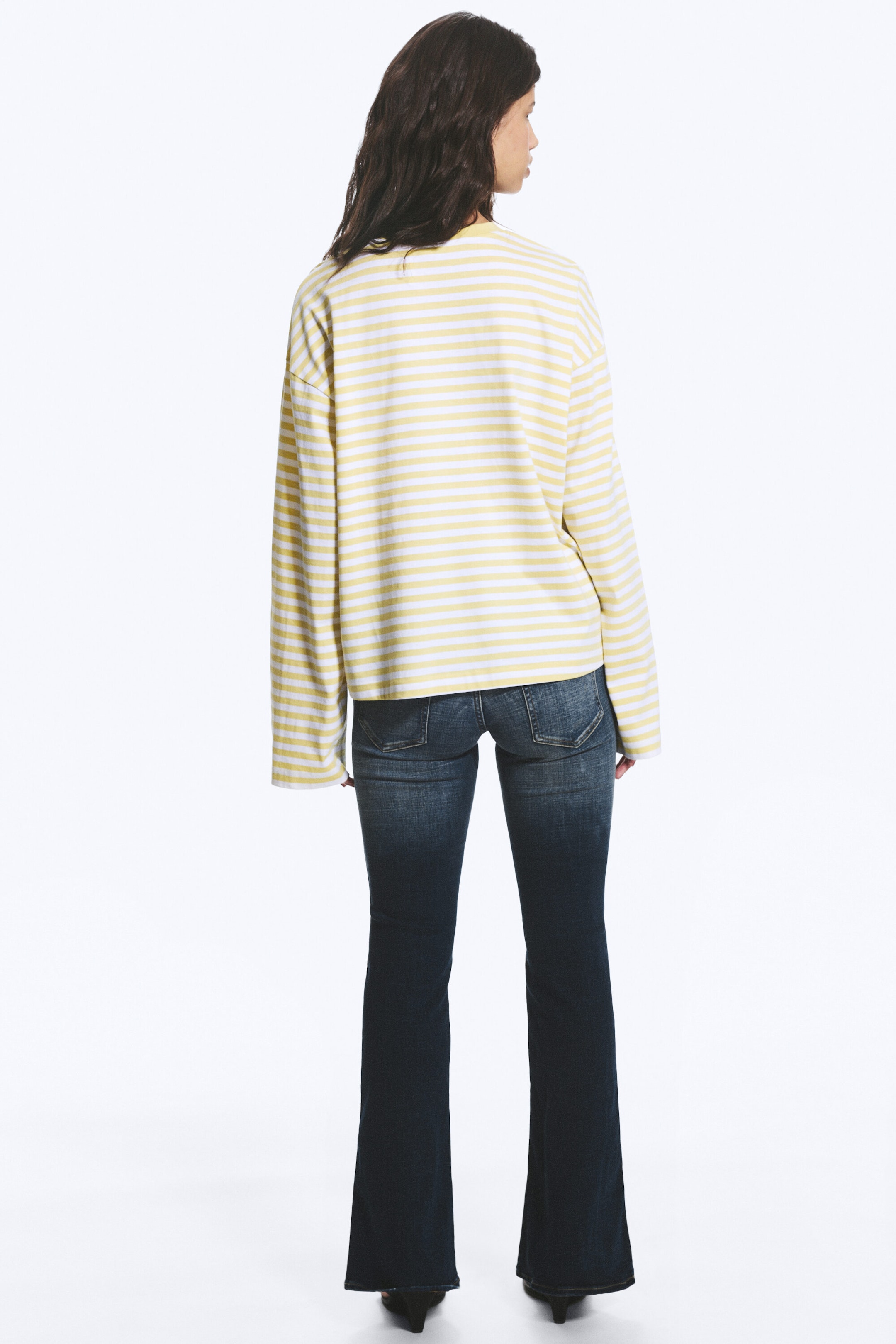 Gestreiftes Dusty Yellow - Longsleeve-Shirt aus Baumwolle - 2