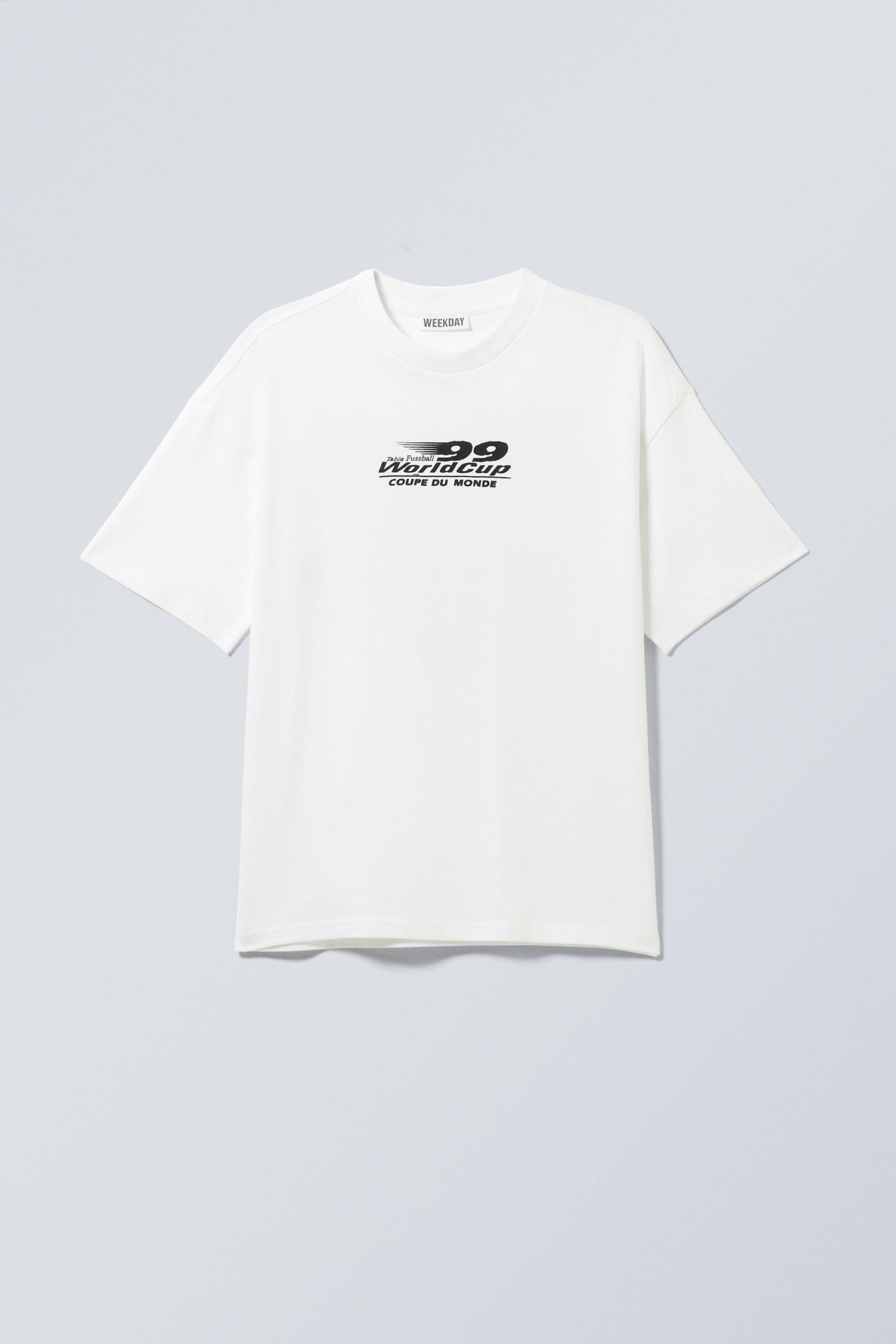 White - World Cup 99 - Great Boxy Printed Graphic Tee - 0