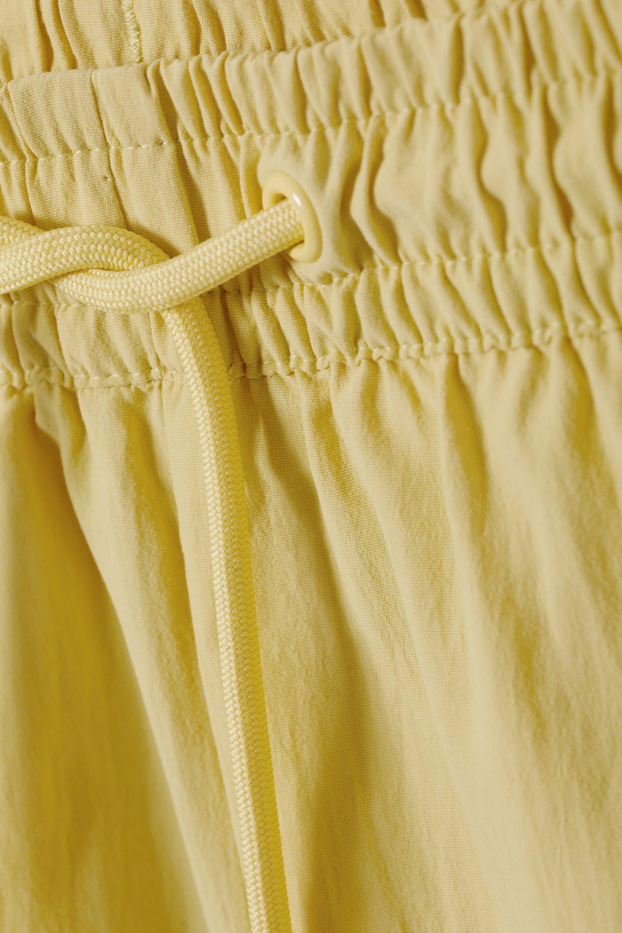 Yellow - Structured Mid-Thigh Swim Shorts - 1