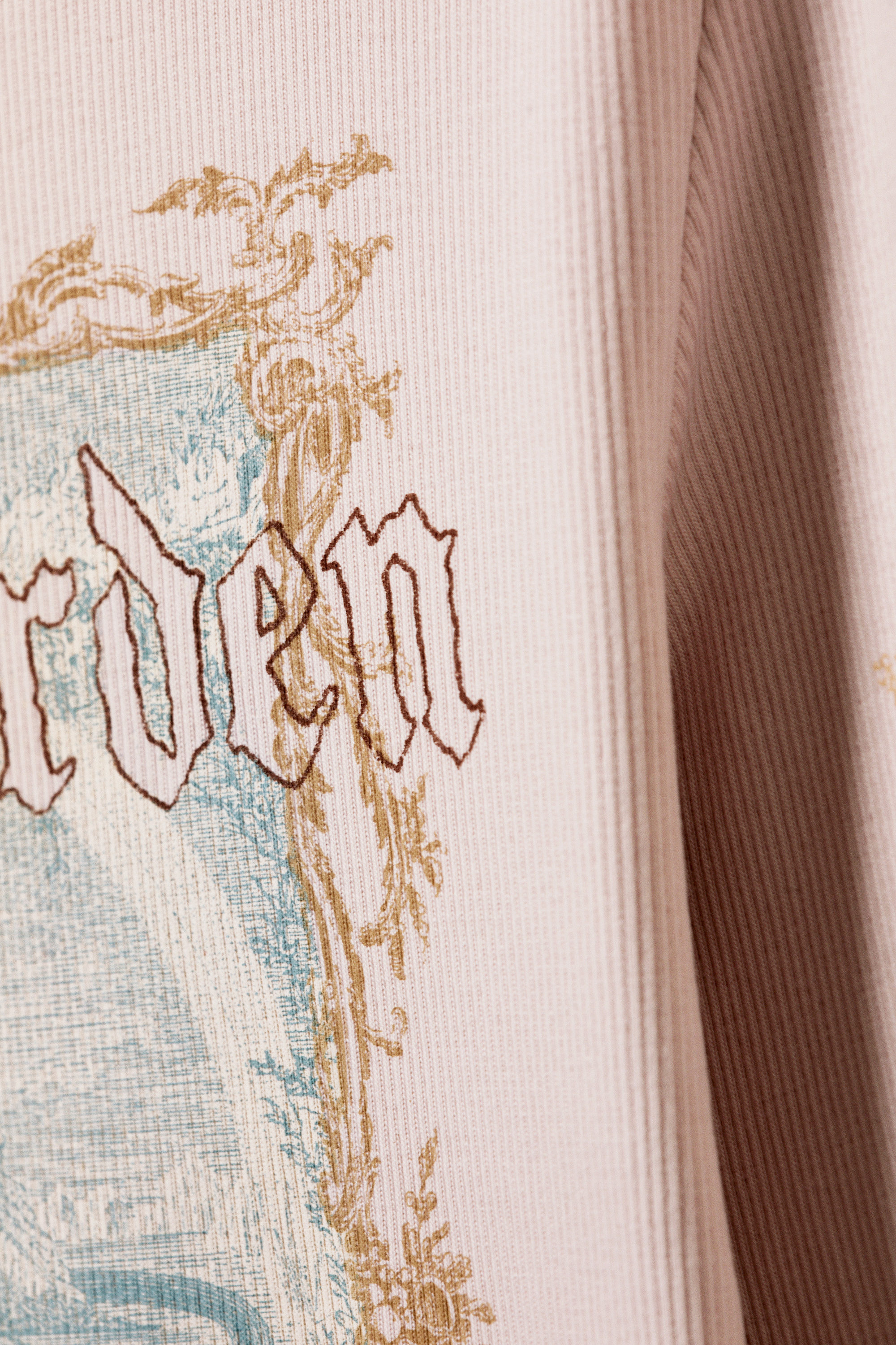 Light Pink - The Garden - Fitted Turtleneck Top - 4