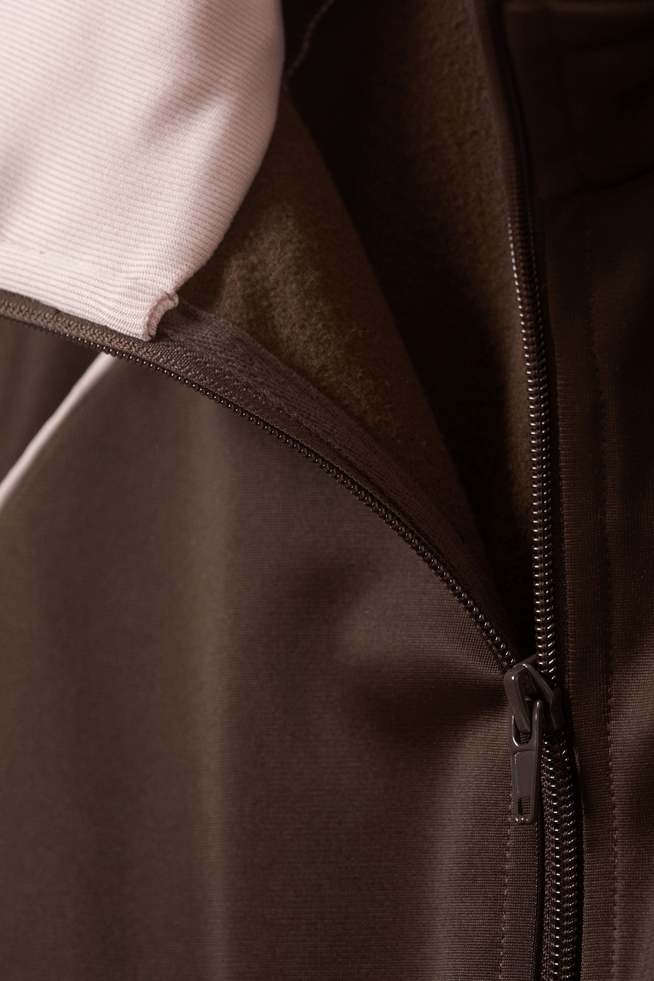 Marron foncé - Veste de survêtement contrastée - 1