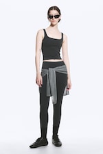 Dark Grey - Cropped Sports Top - 1