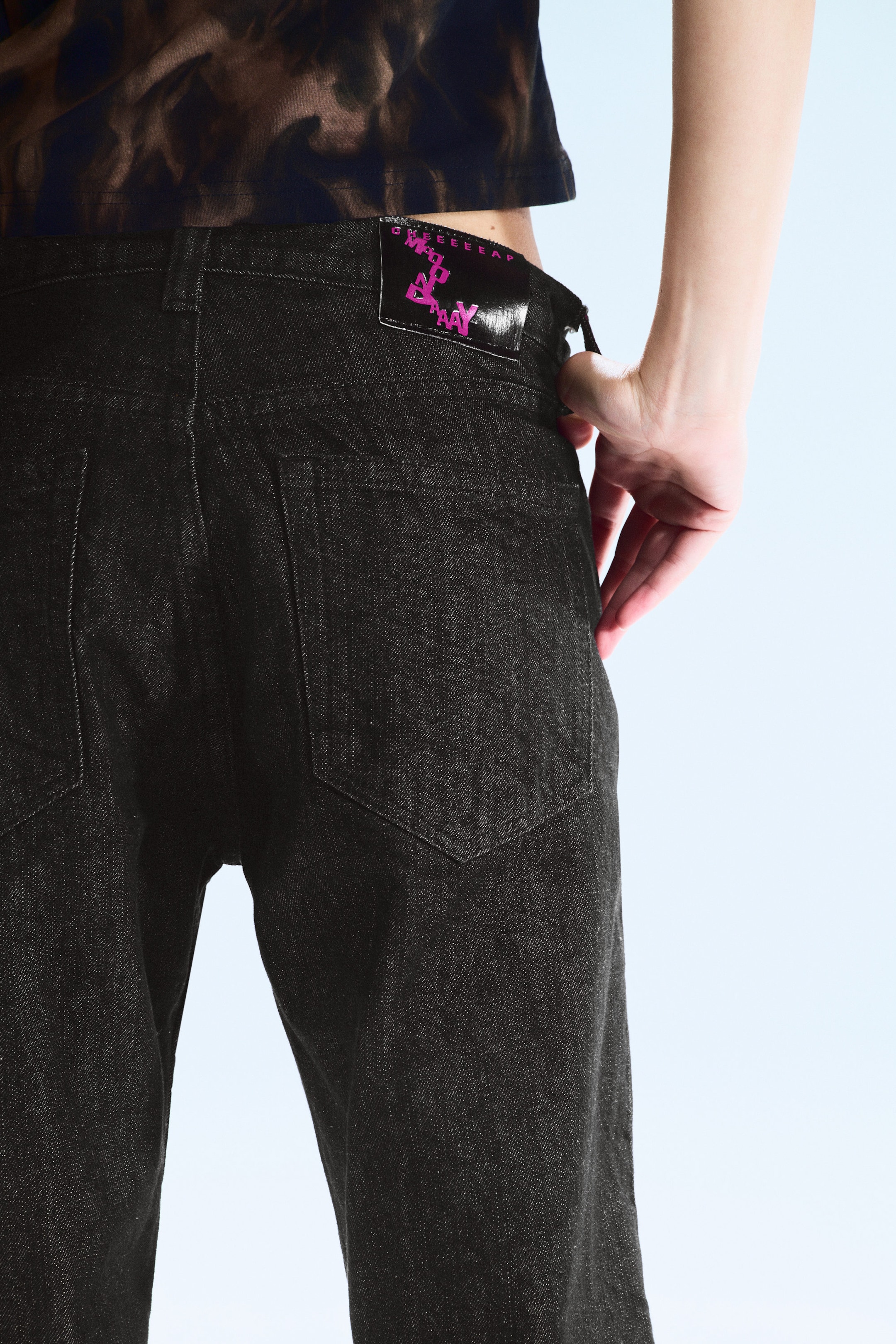 Extra Black Rinse - Anti Unisex Low Waist Regular Straight Jeans - 8