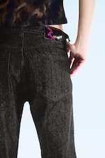 Extra Black Rinse - Anti Unisex Low Waist Regular Straight Jeans - 8