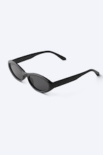 Black - Black Lenses - Oval Sunglasses - 3