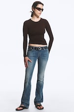 Dark Brown - Slim Fitted Long Sleeve - 1