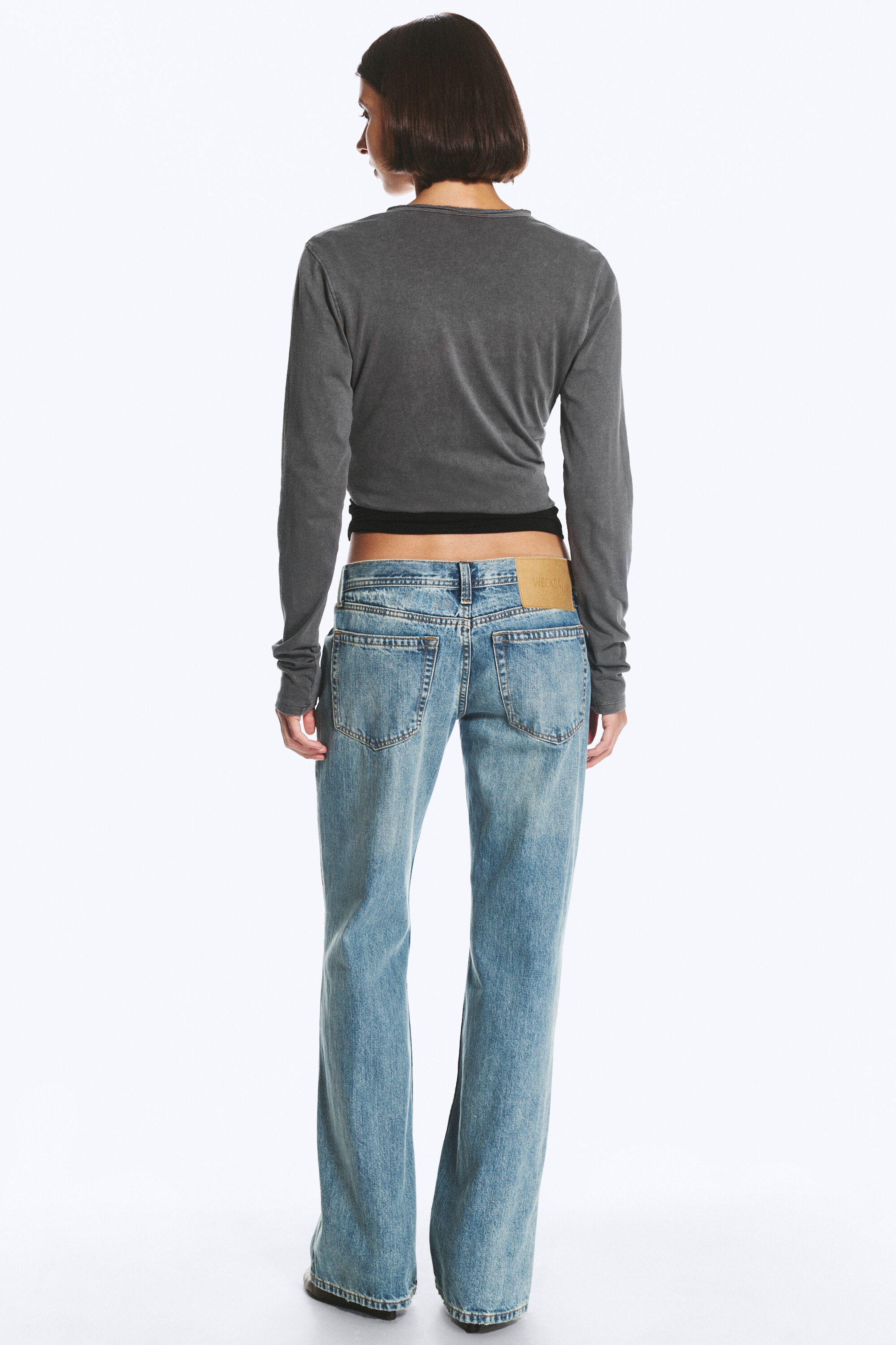 Coastal Black - Light Blue - JEAN ASTER TAILLE BASSE, COUPE AJUSTÉE BOOTCUT - 3