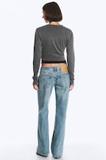 Coastal Black - Light Blue - JEAN ASTER TAILLE BASSE, COUPE AJUSTÉE BOOTCUT - 3