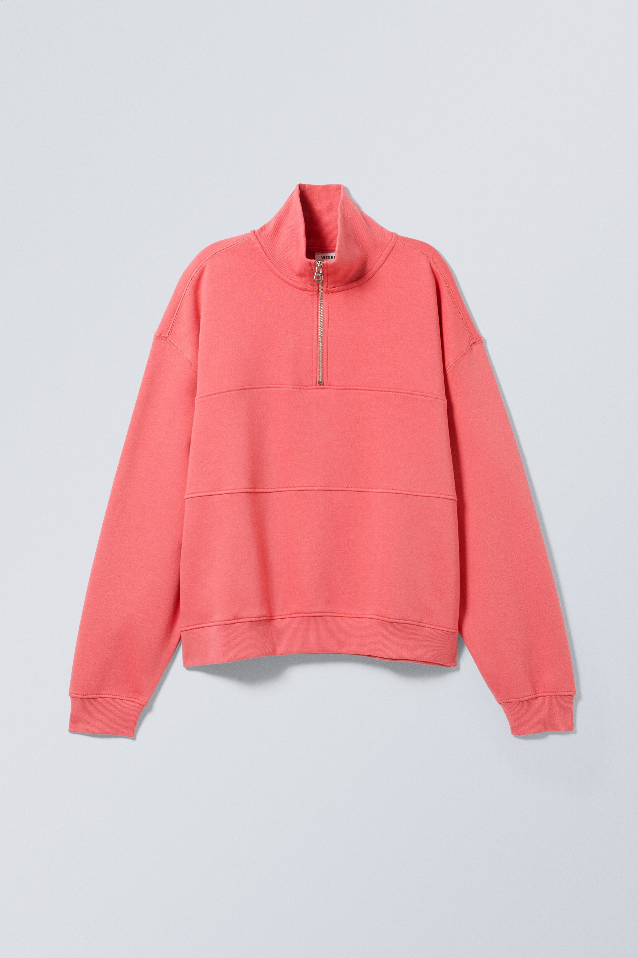 Rosa - Sweatshirt Essence mit kurzem Reißverschluss - 1