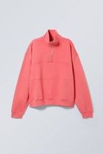 Rosa - Sweatshirt Essence mit kurzem Reißverschluss - 0
