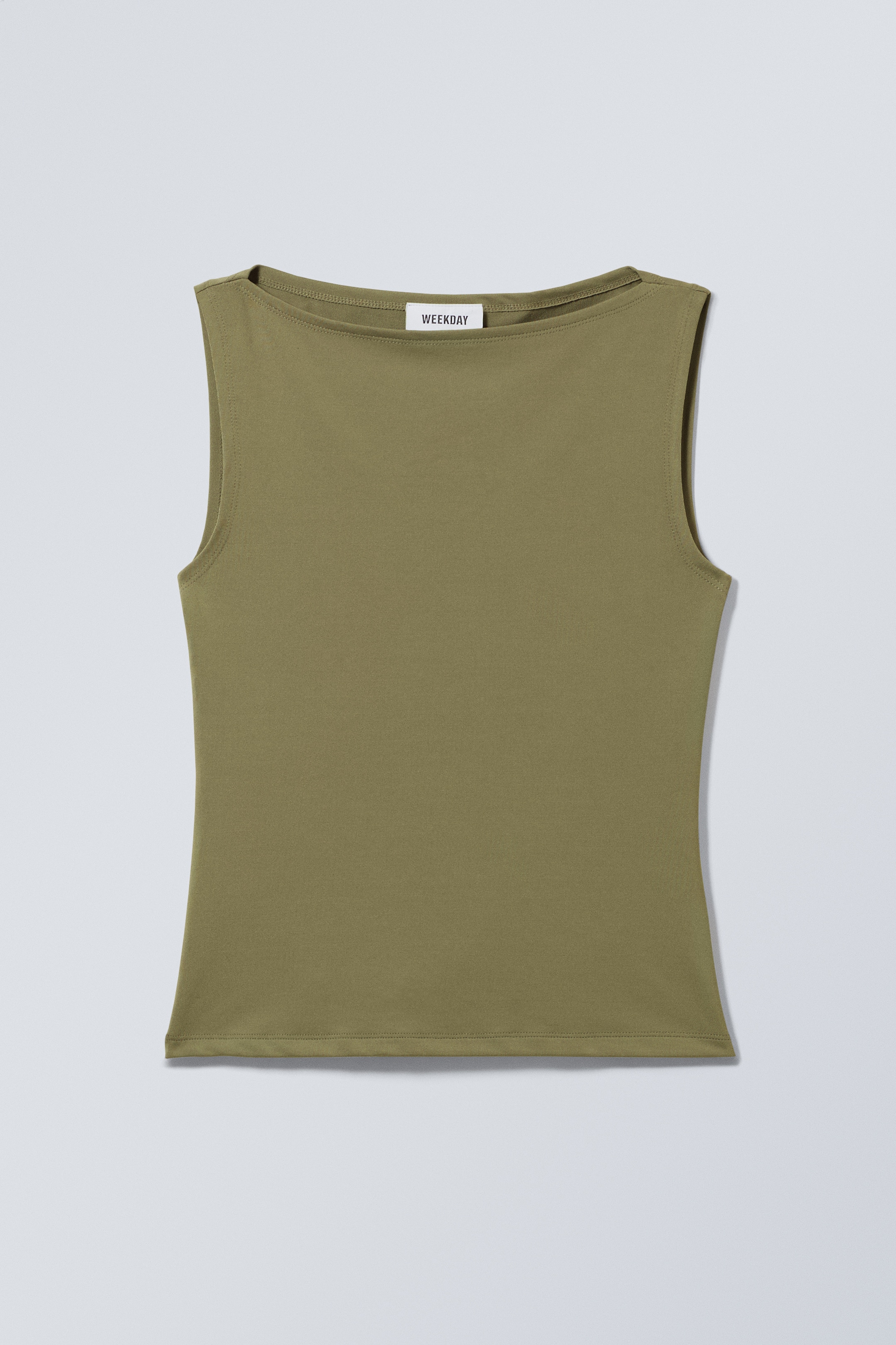 Zobrazit větší obrázek: Annie Sleeveless Boat-Neck Top - Khaki Green - ŽENY | H&M CZ 1