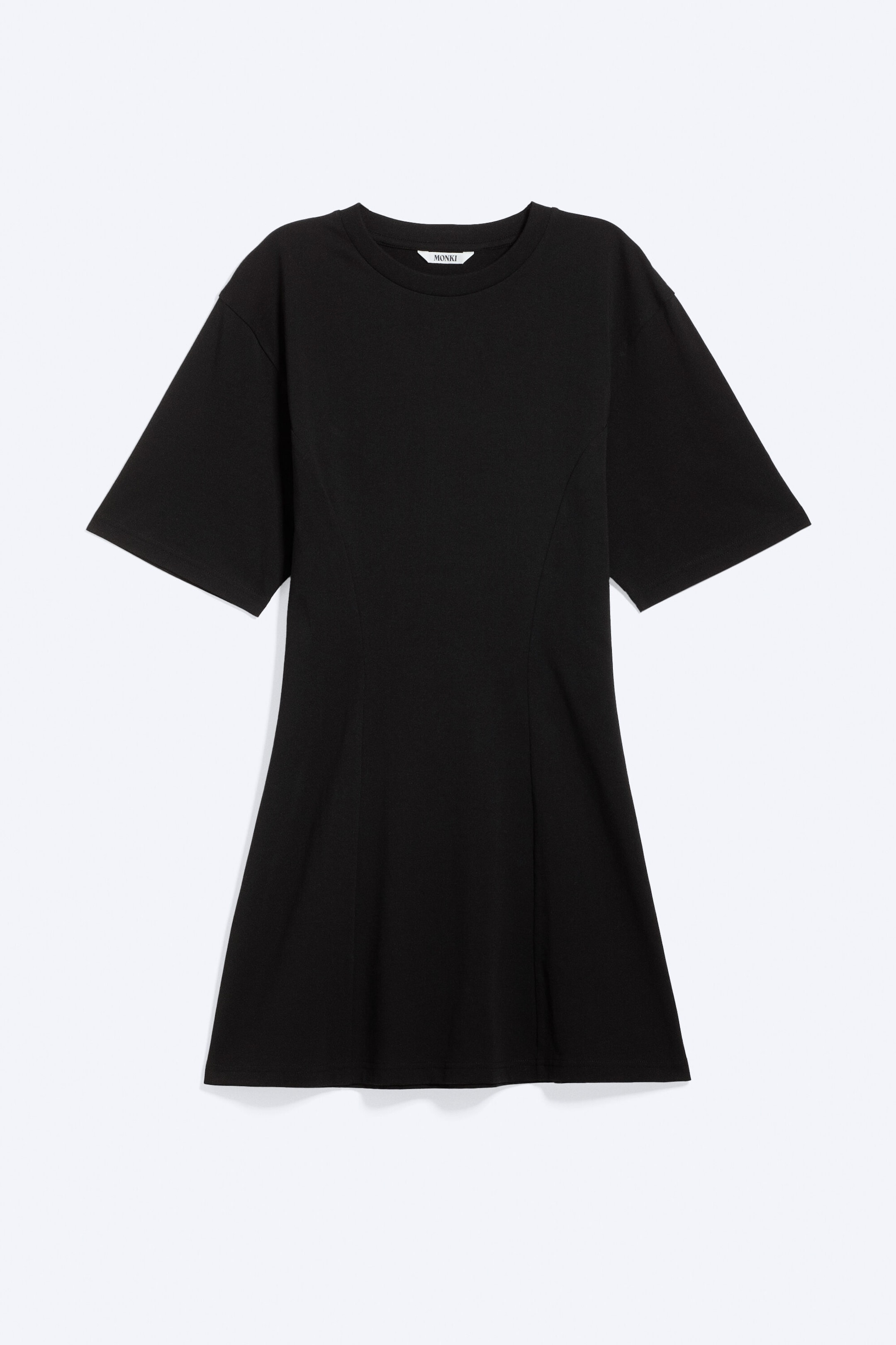 Black - Flared Mini T-shirtklänning - 4