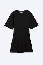Black - Flared Mini T-shirtklänning - 4