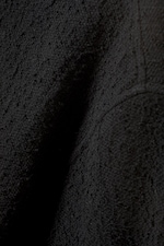 Zwart - Ruimvallend overhemd met korte mouwen en structuur - 1