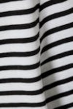 Weiß - Schwarze Streifen - Longsleeve aus Baumwolle - 4