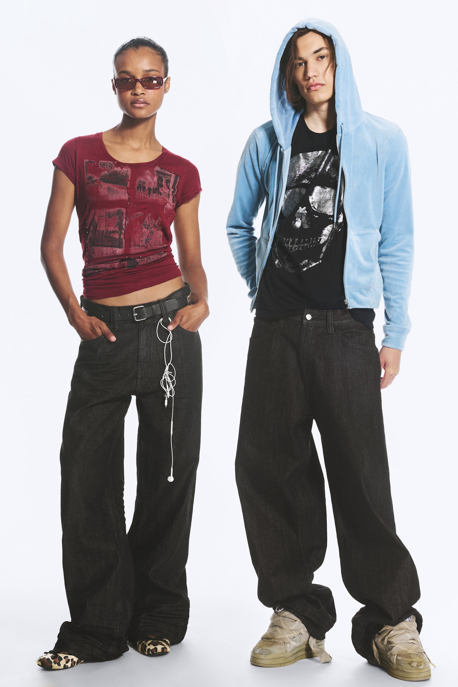Looser Regular Waist Loose Straight Jeans - Extra Black Rinse/Chafe Black - 1