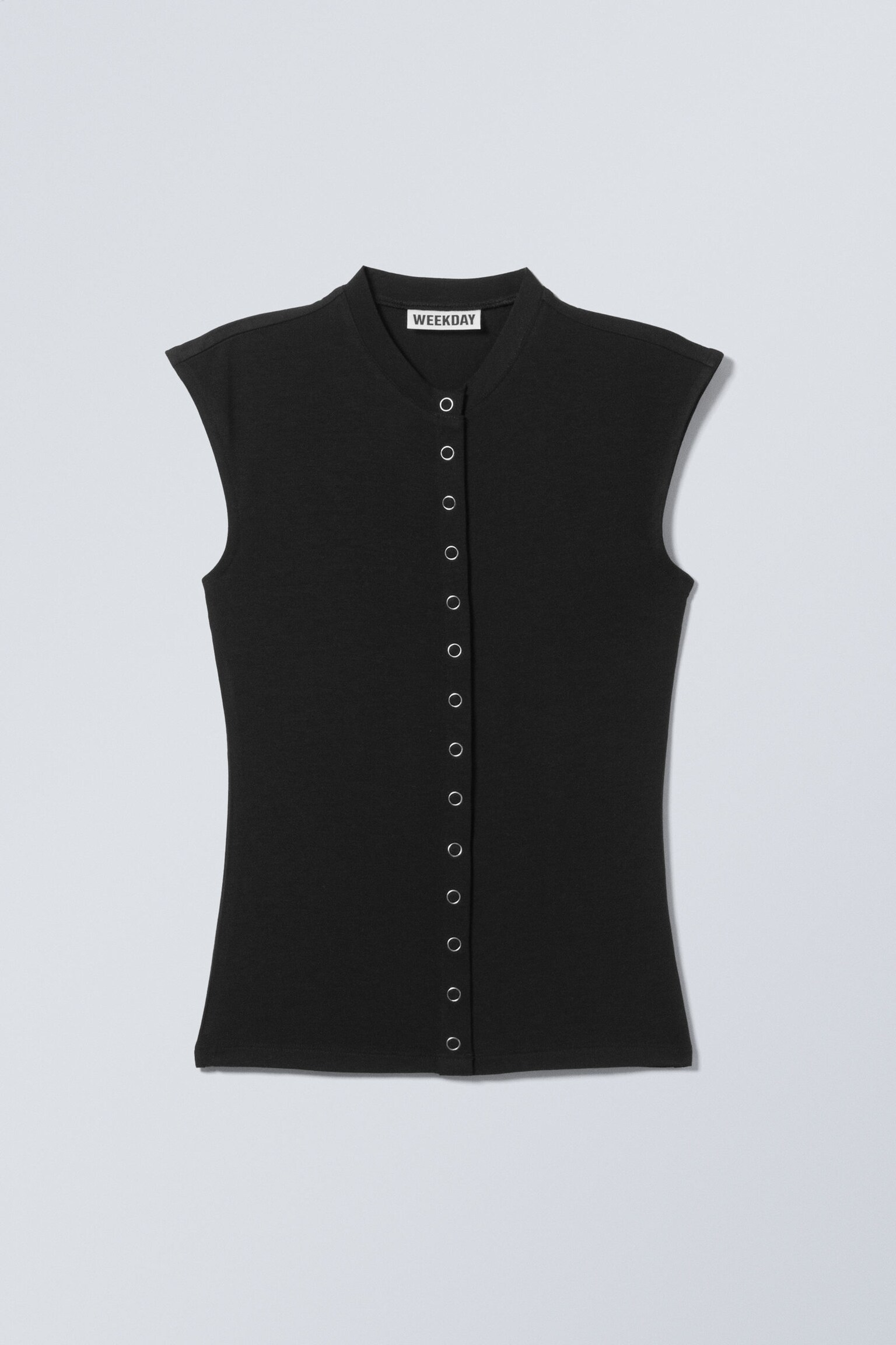 Button Up Top Black