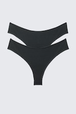 Black - 2-pack Mid-Rise Brazilian Briefs - 3