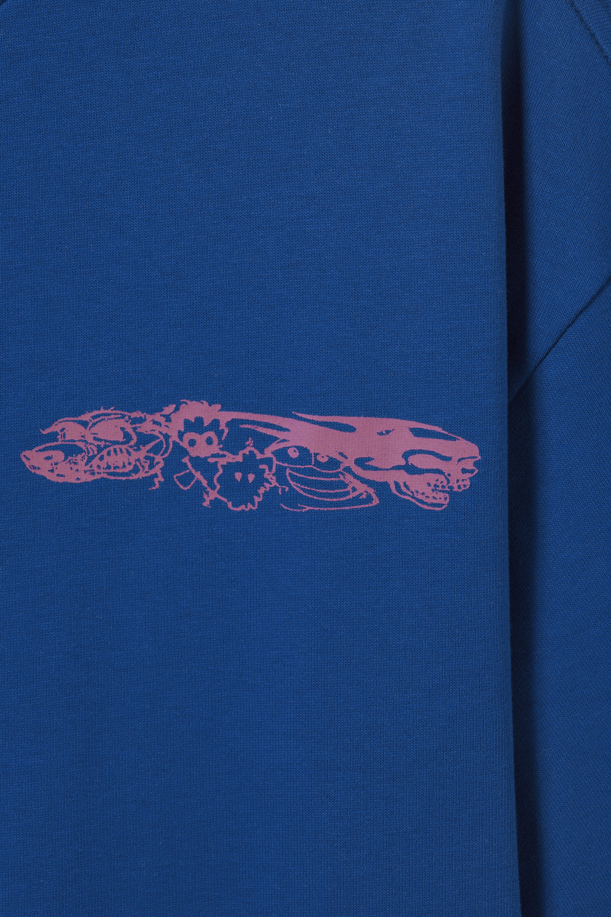 Bright Blue - Four Man Gang - Great Boxy Printed Graphic Tee - 4