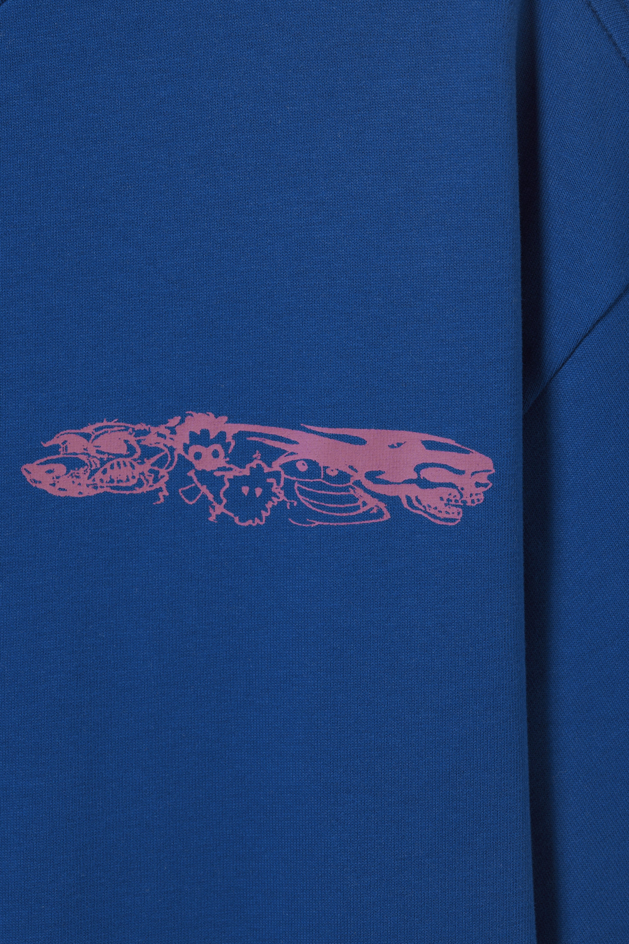Bright Blue - Four Man Gang - Great Boxy Printed Graphic Tee - 4