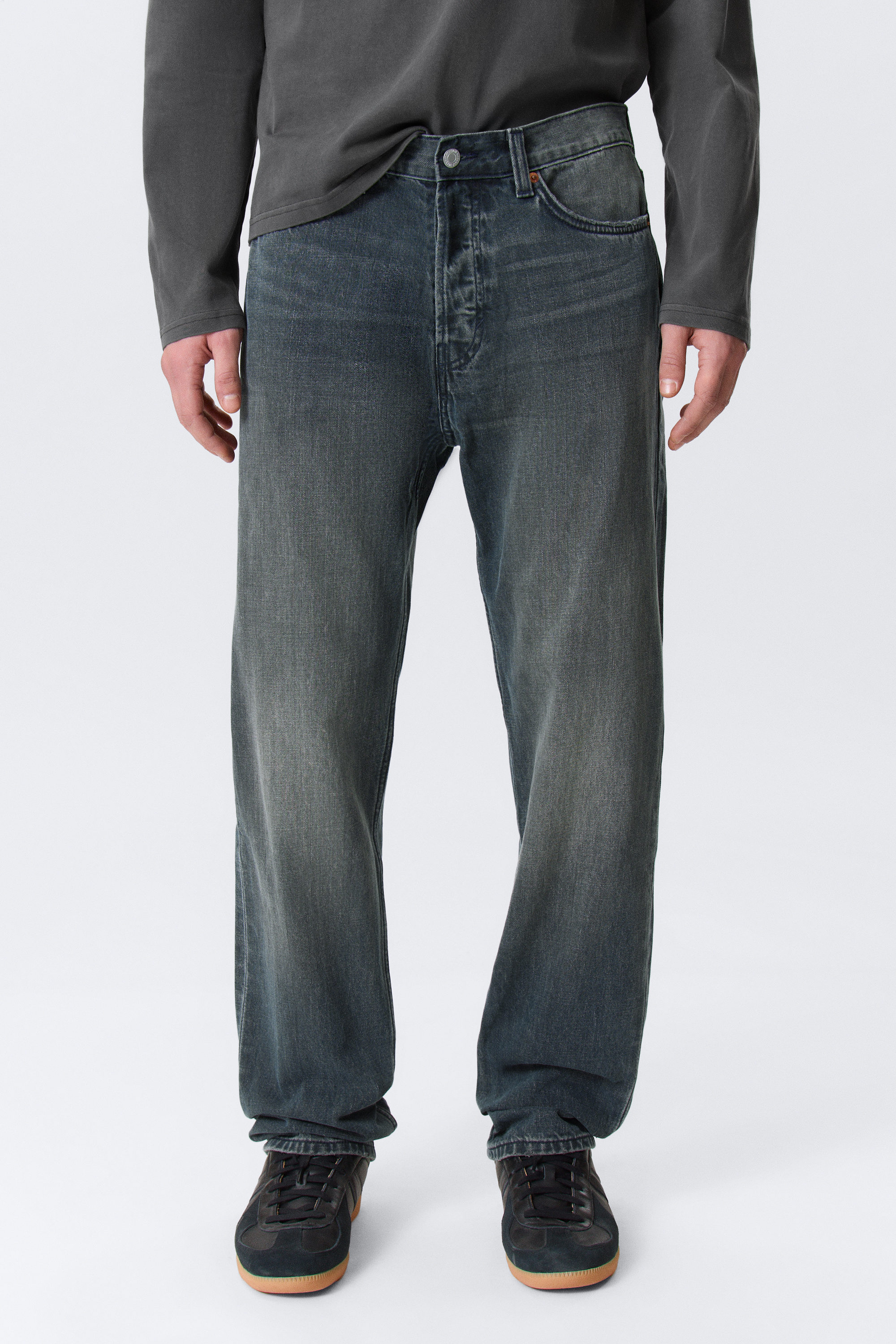 Kourtney Blue - Dark Blue - Space Mid Rise Relaxed Straight Leg Jeans - 2