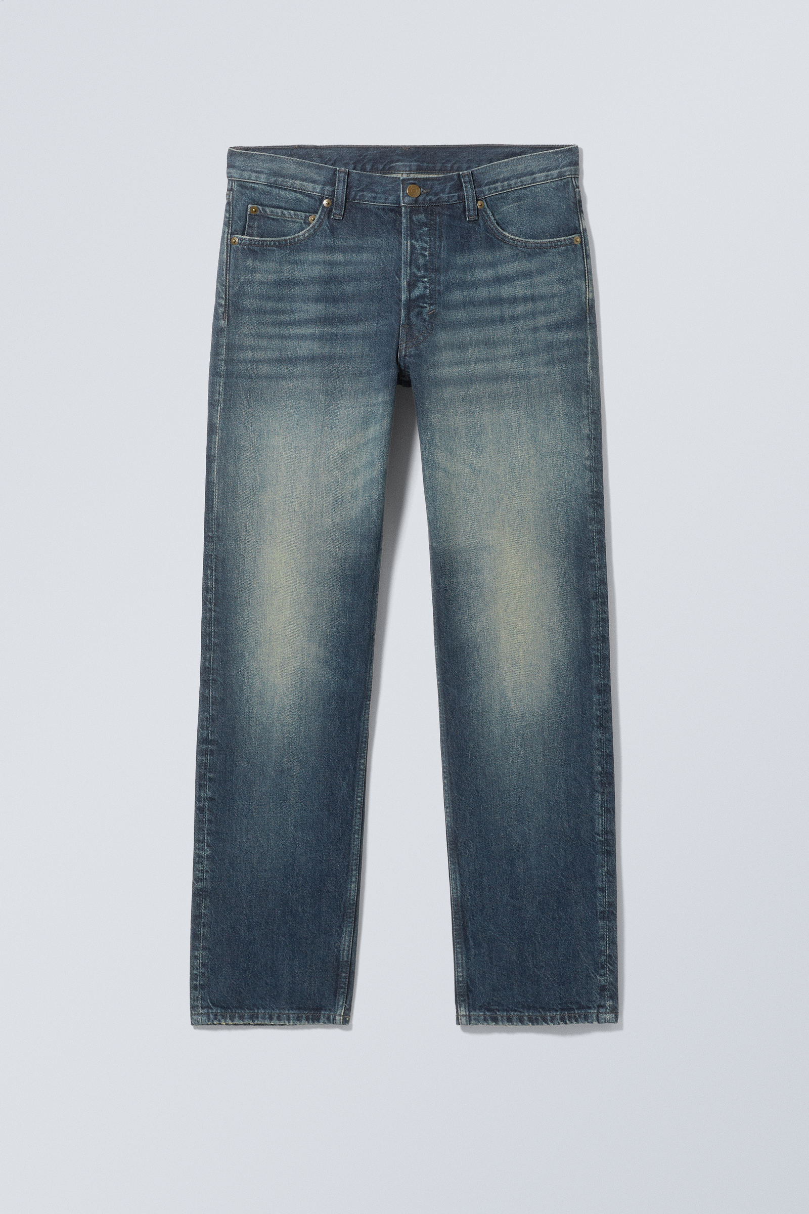 space relaxed straight leg jeans - 90s Blue - Medium Blue