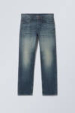 Deep Cyan - Medium Blue - Klean Regular Straight Leg Jeans - 5