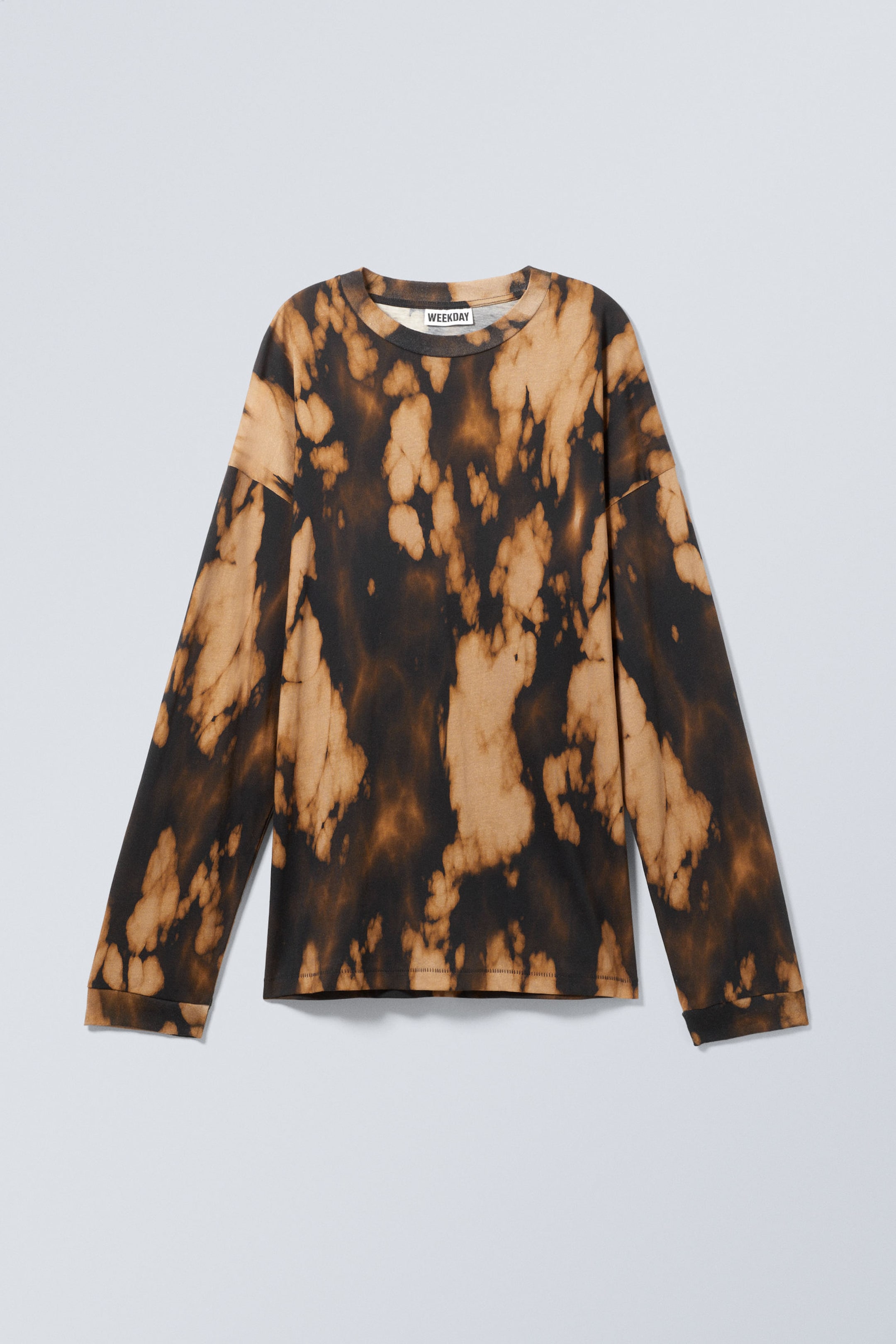 Dark Black - Loose Graphic Long Sleeve T-shirt - 0