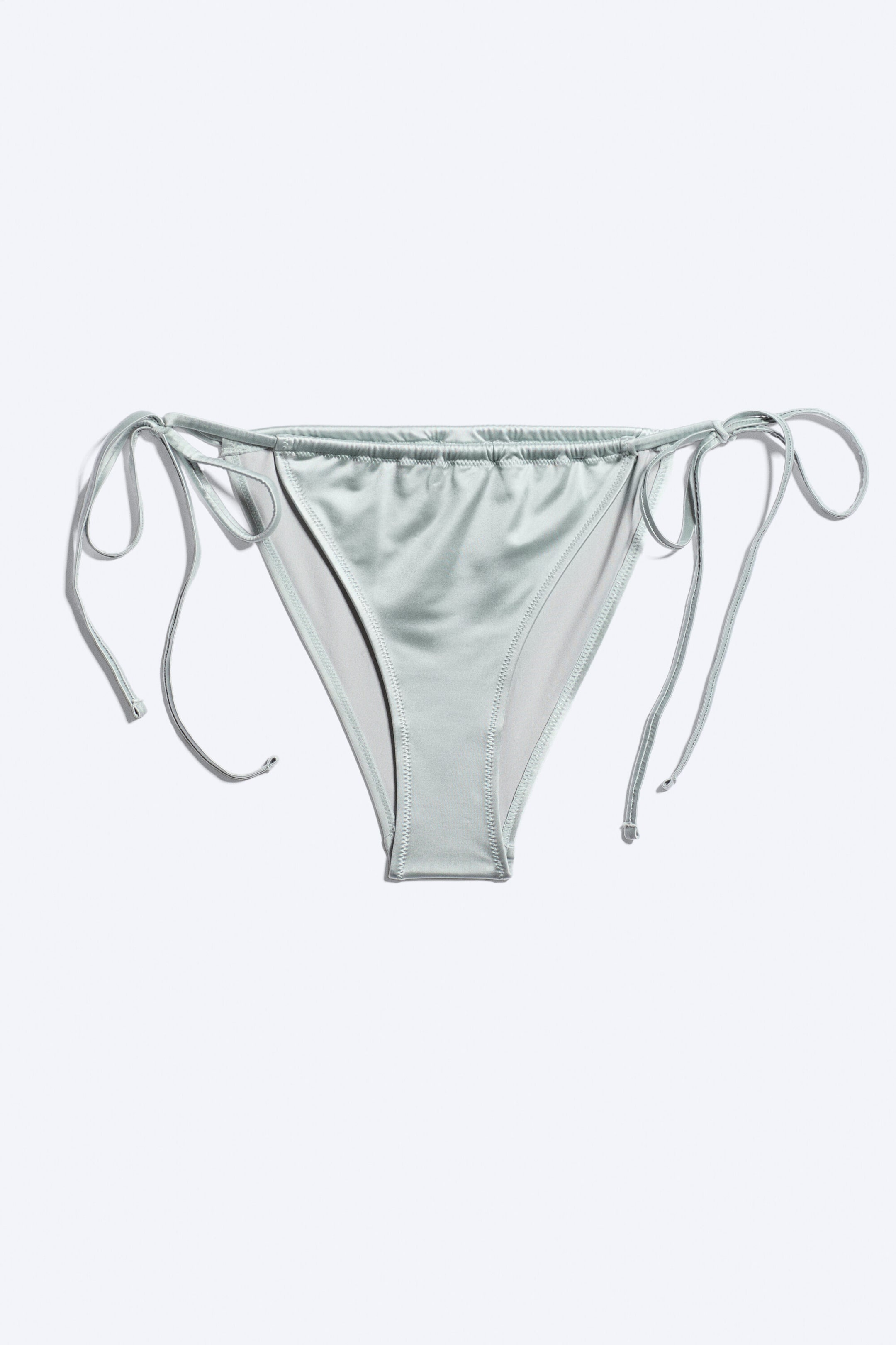 Dusty Light Grey - Brazilian Tie Bikini Bottom - 2