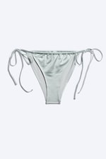 Dusty Light Grey - Brazilian Tie Bikini Bottom - 2