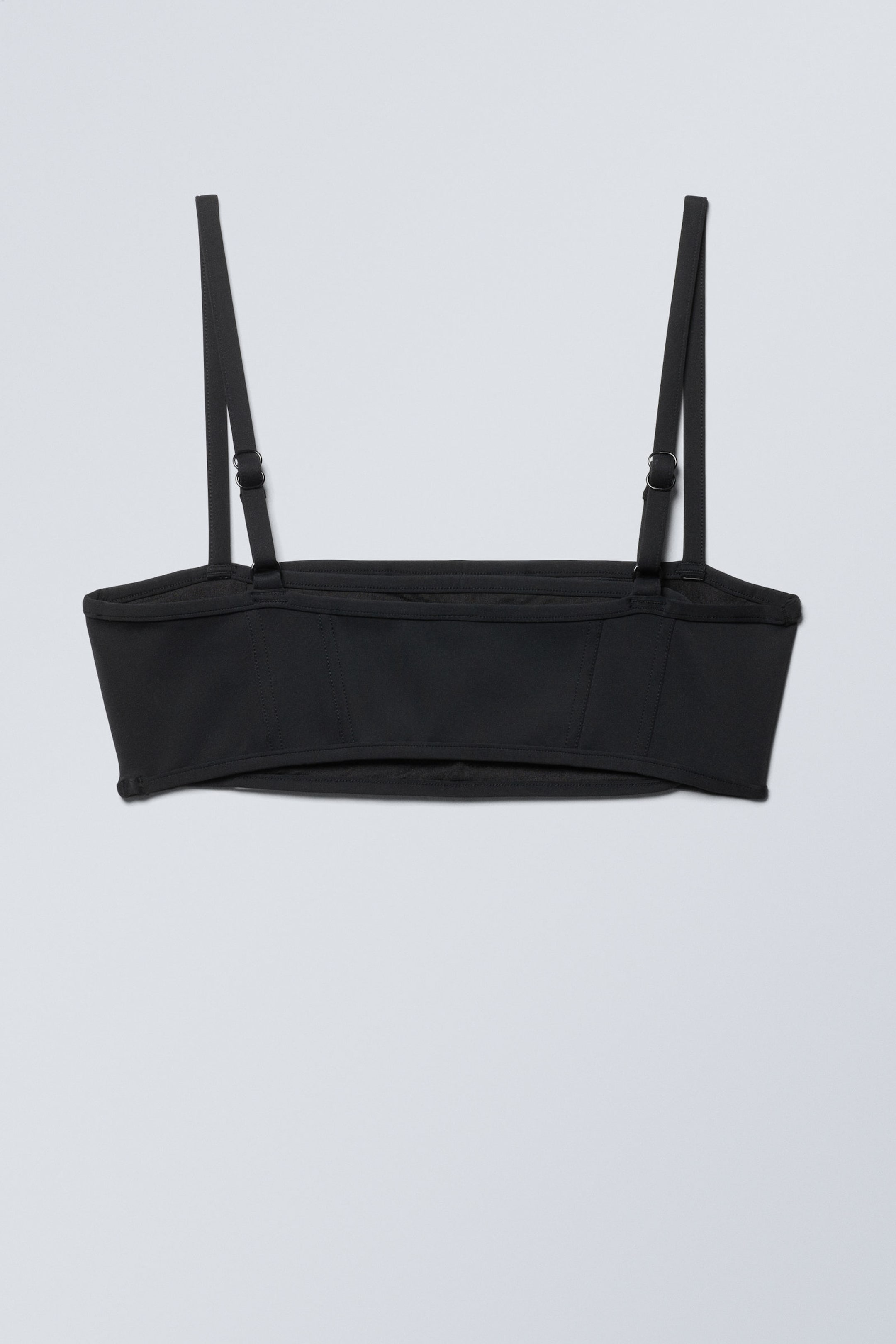 Black - Velcro Bikini Top - 2