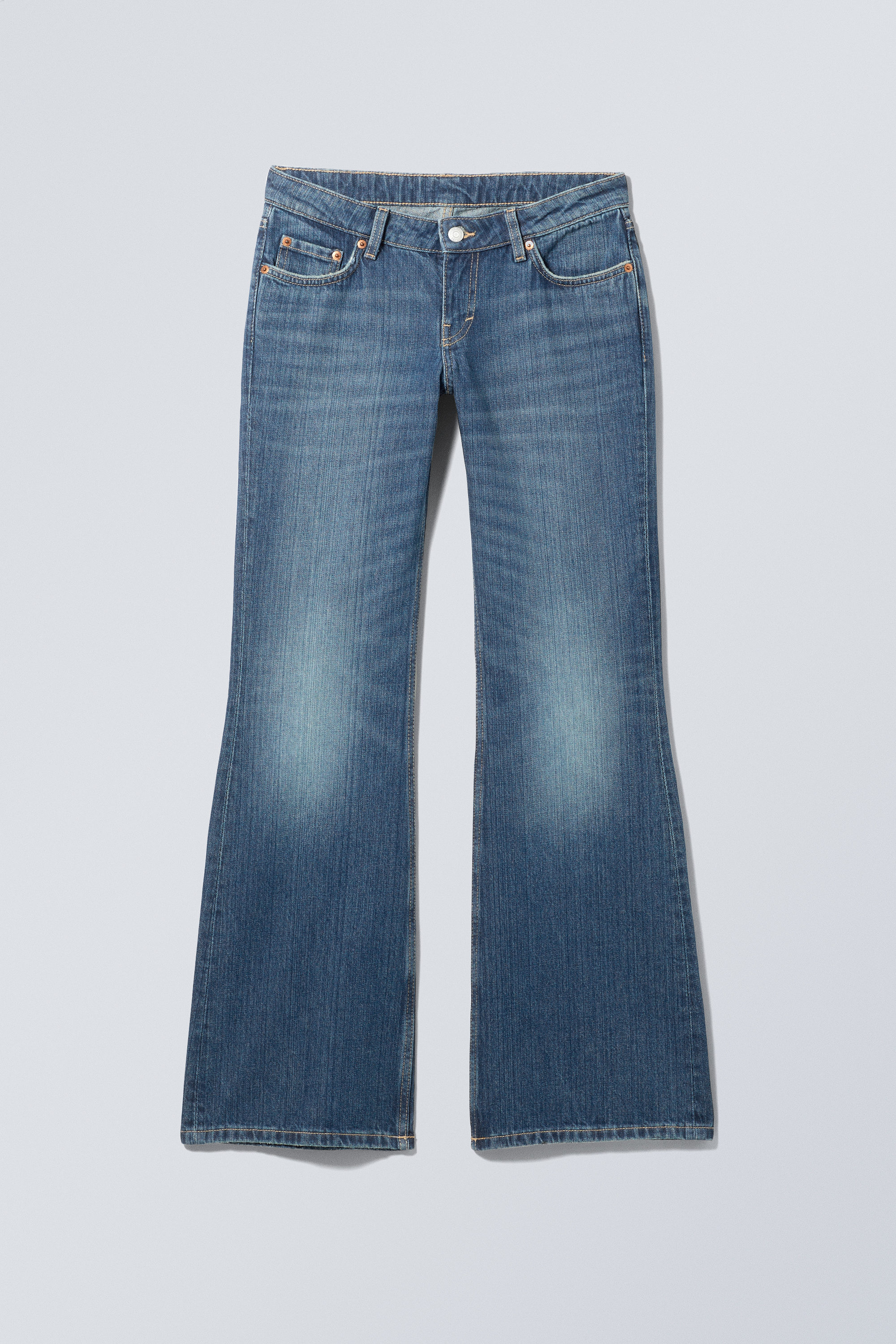 nova low rise slim bootcut jeans - Mine Blue - Medium Blue