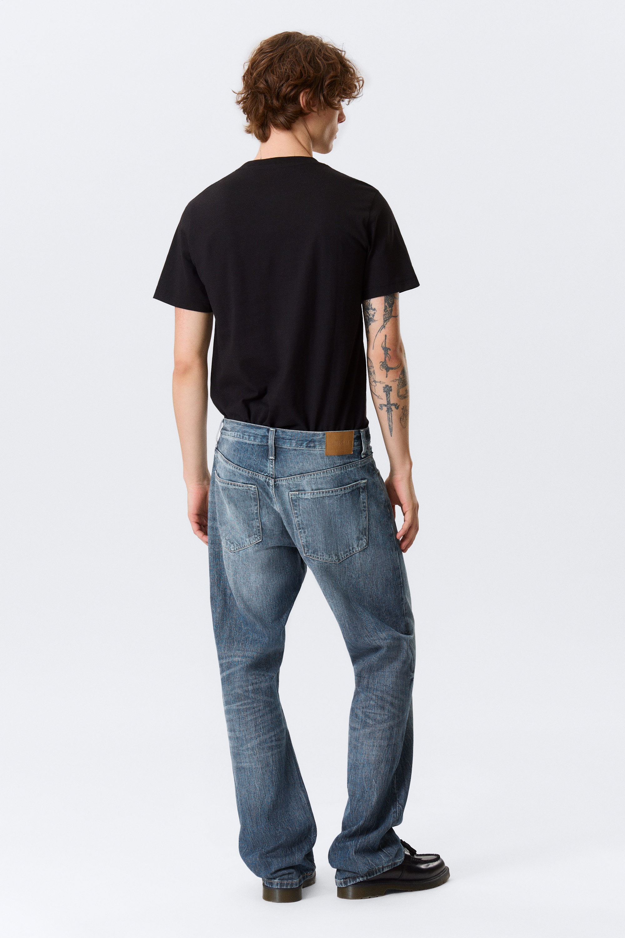 Board Blue - Mellanblå - Meteor Low Waist Relaxed Straight Leg Jeans - 12