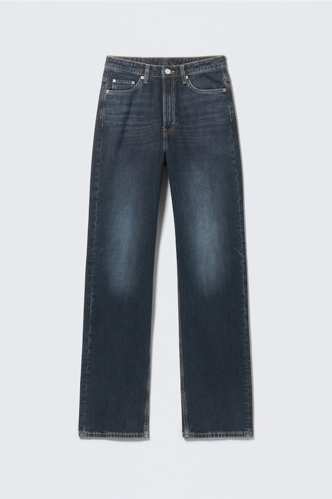 Jeans Rowe a vita extra alta straight leg regular - Angel Blue - Dark Blue/Iron Blue – Blu medio/Echo Black - Nero - 1