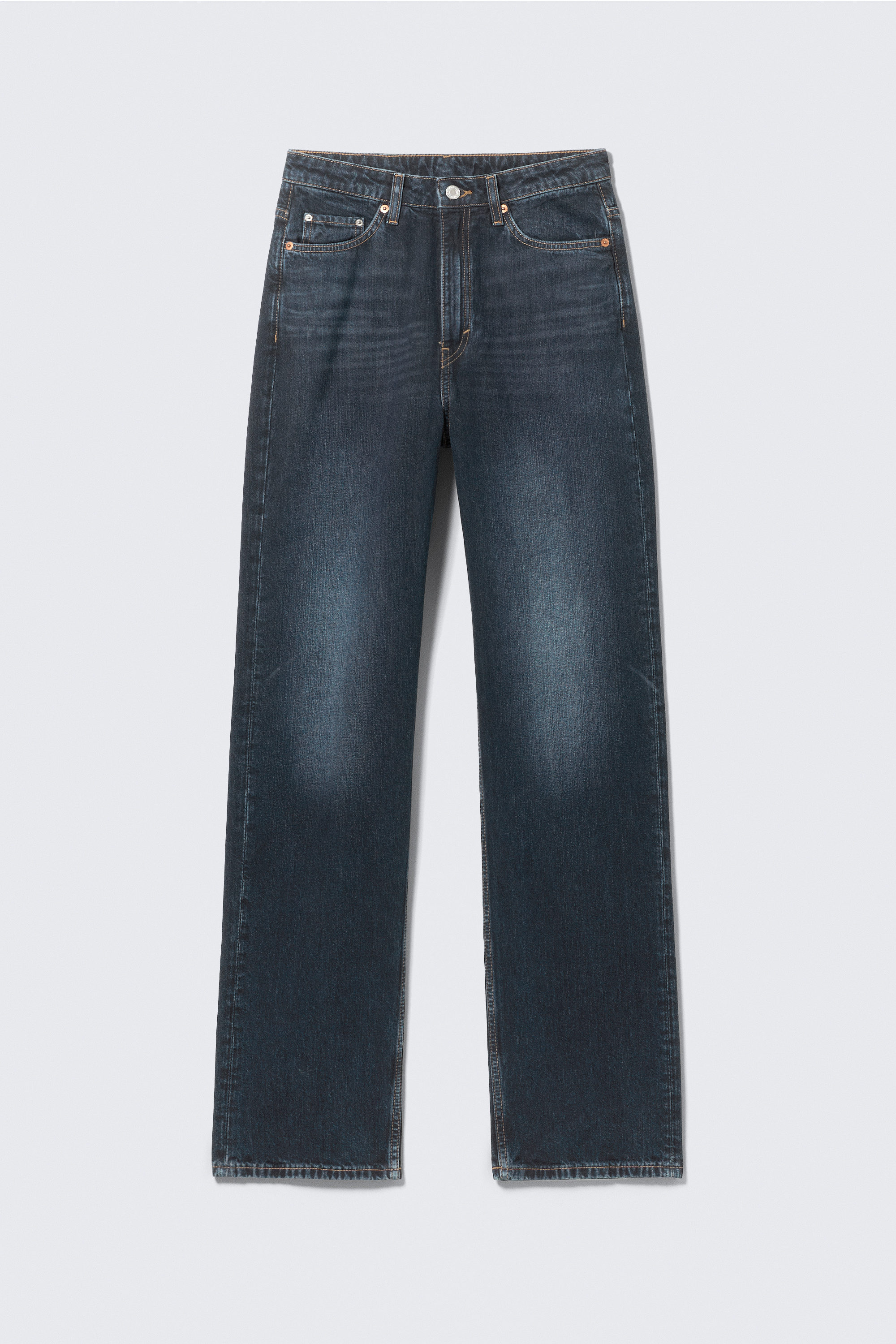 Angel Blue - Dunkelblau - Rowe Super High Waisted Regular Straight Leg Jeans - 5