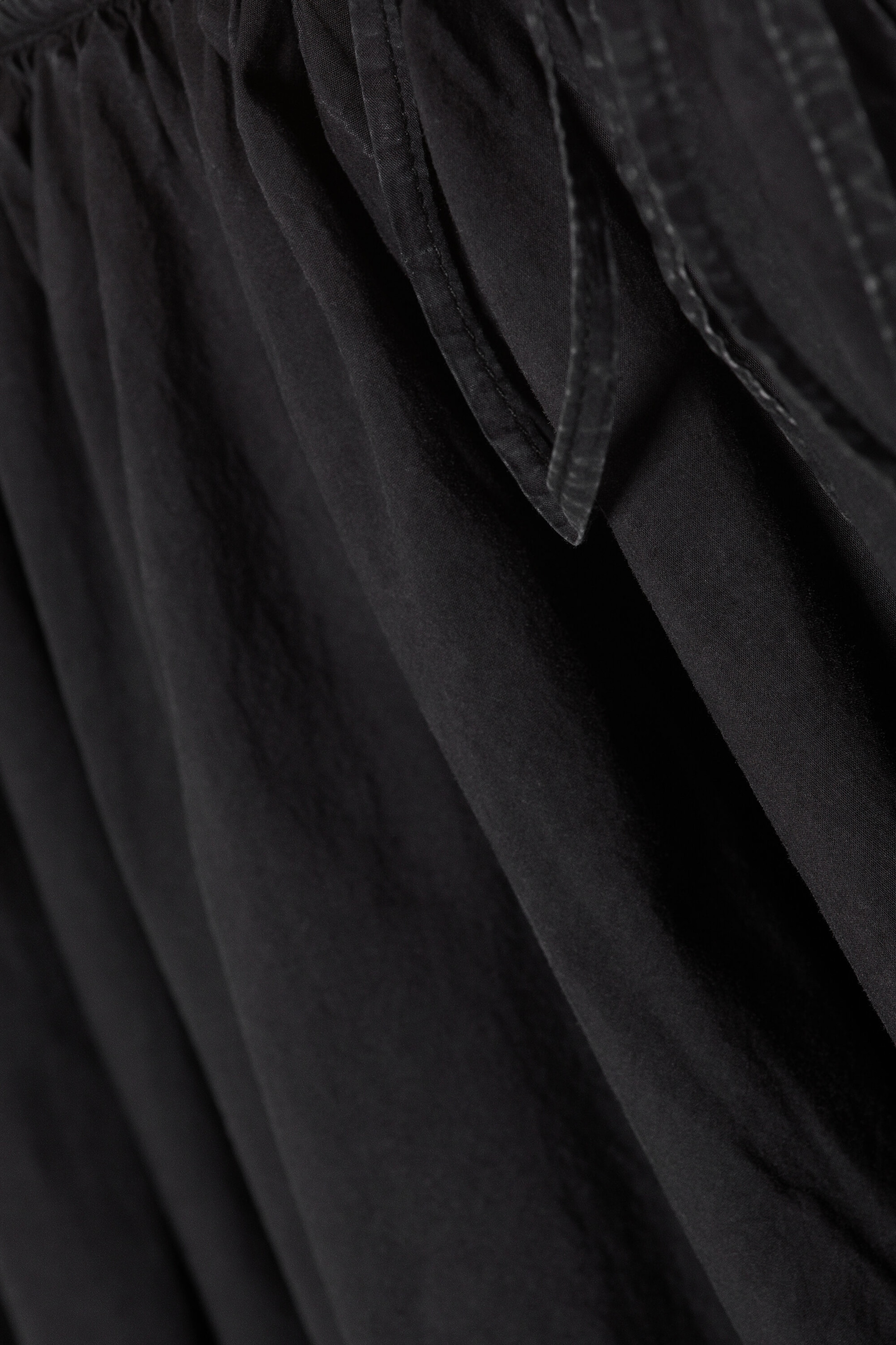 Black - Drawstring mini skirt - 2