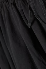 Black - Drawstring mini skirt - 1