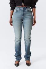 Blue Horses - Medium Blue - Vega Curve High Waisted Slim Leg Jeans - 1