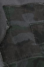 Staubblau & Camouflage - Lockere Patchwork-Cargohose - 8
