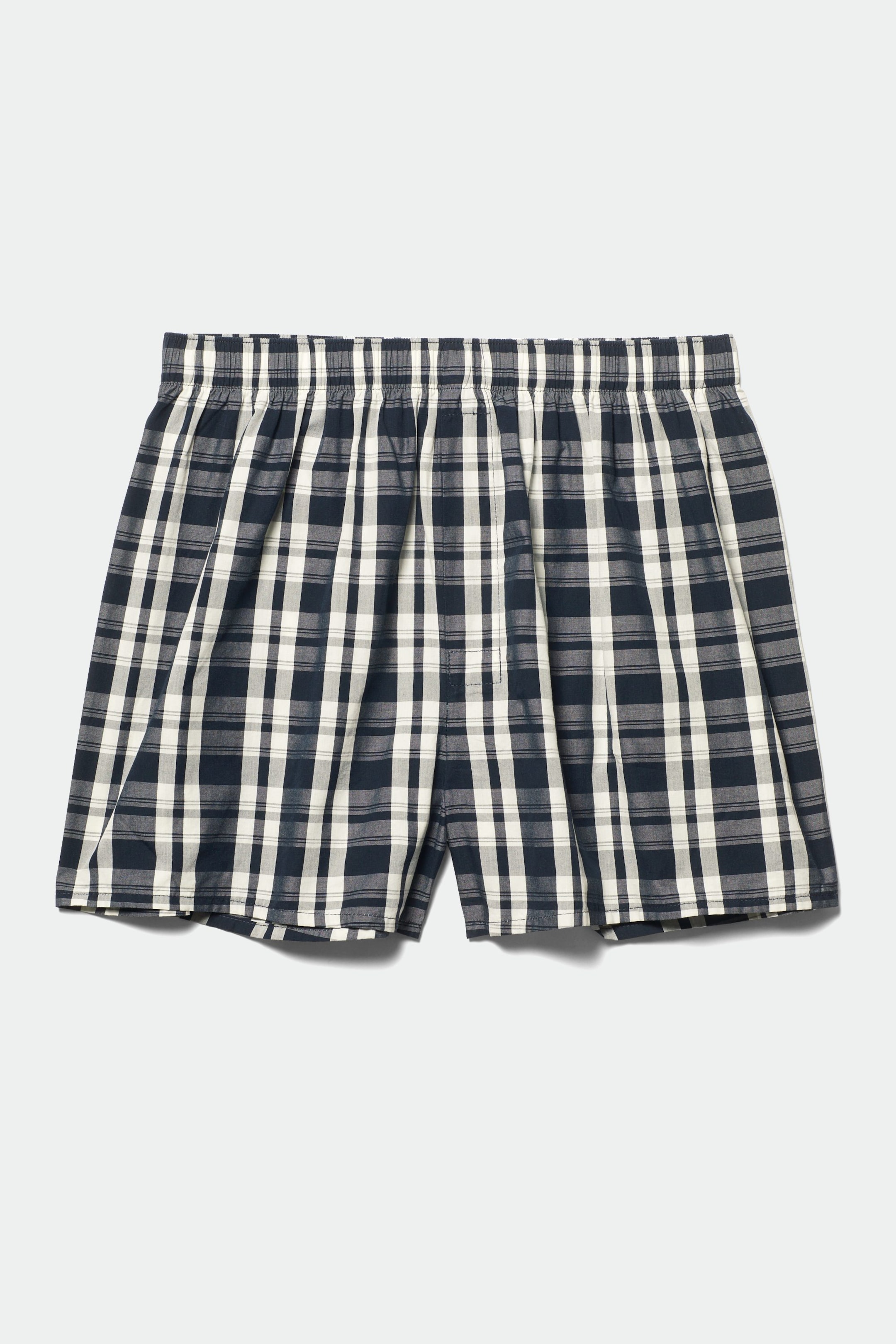 Marineblau/Kariert - Boxershorts - 0