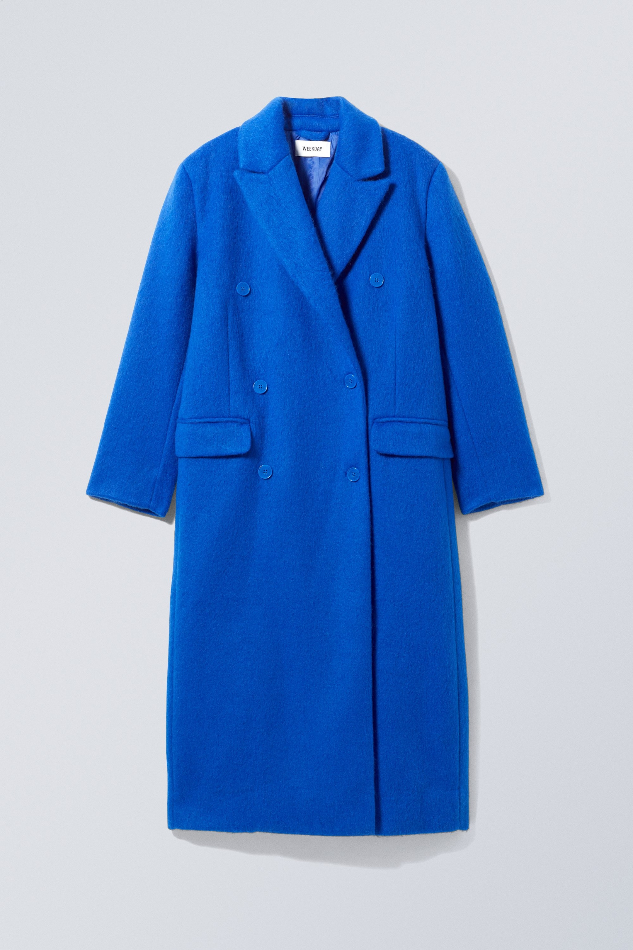 Knallblau - Alex Wool Blend Coat - 0