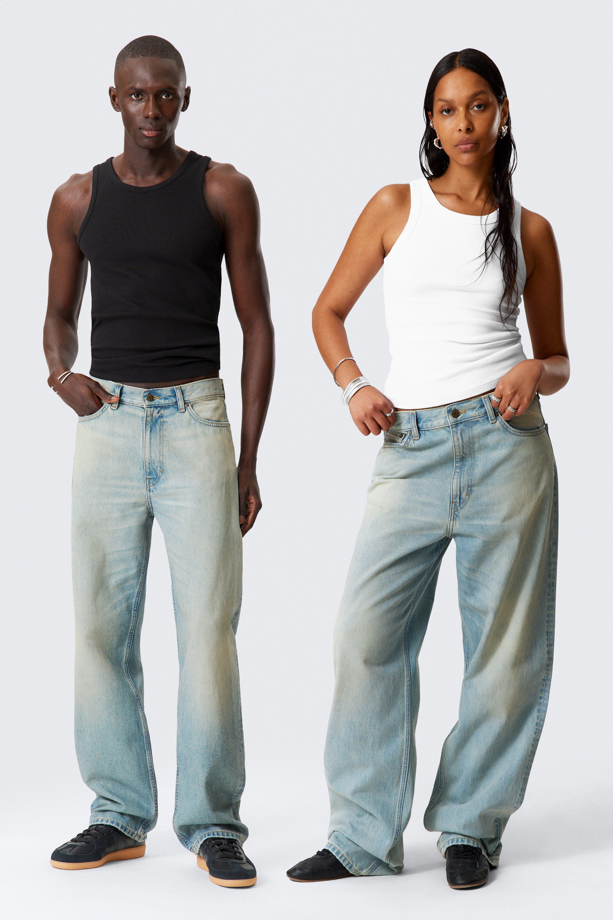 Port Blue - Light Blue - Galaxy Loose Straight Leg Jeans - 2