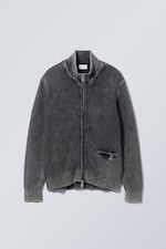 Washed Black - Mattias Regular Cardigan - 0